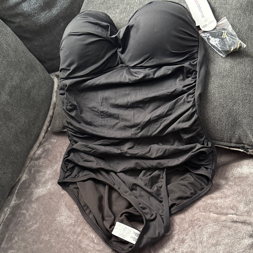 Liz Claiborne Black One-Piece Swimsuit